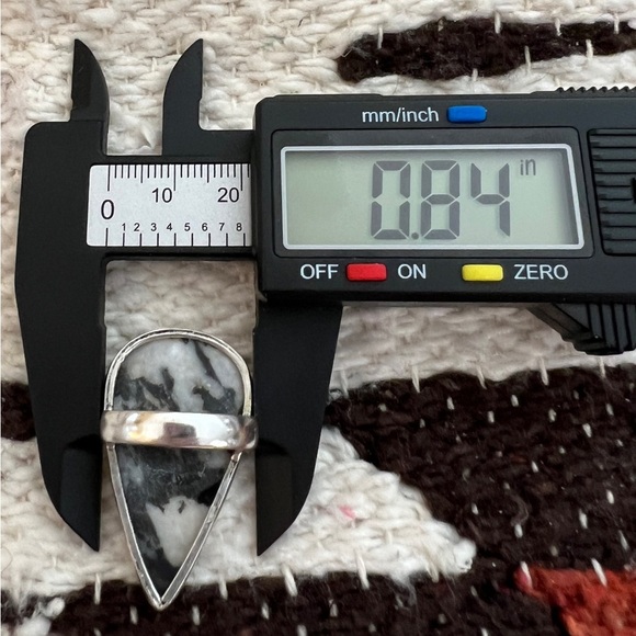 ❤️ Zebra Jasper Southwestern Style 925 Statement Ring Size 7 Weighing 10 GM - Picture 13 of 14